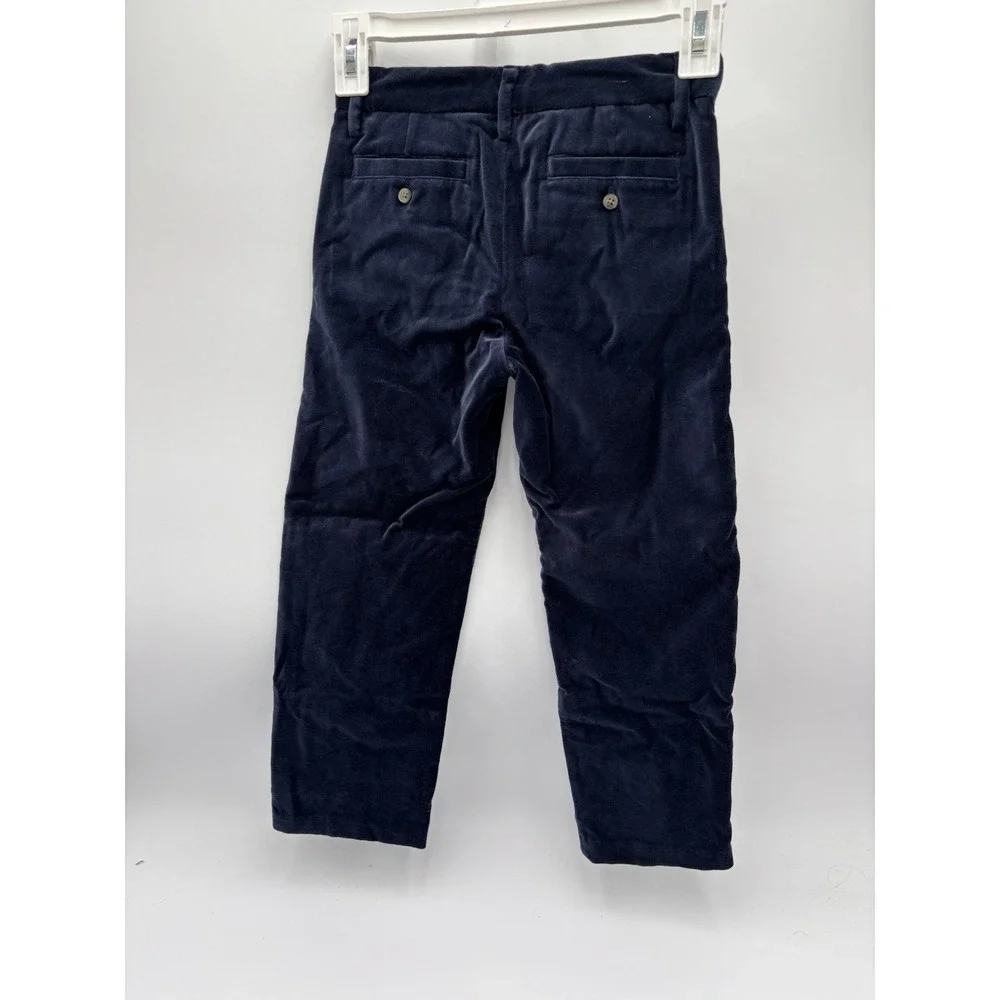 Jane‎ and Jack Kids Navy Velour Pants Size 6 Soft Velvet Dress Pull On